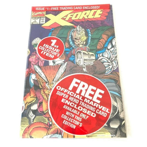 1991 Marvel X-Force Factory Sealed Comic   - With Cable Card Aug. 1st - Picture 1 of 12